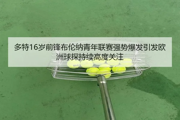 多特16岁前锋布伦纳青年联赛强势爆发引发欧洲球探持续高度关注